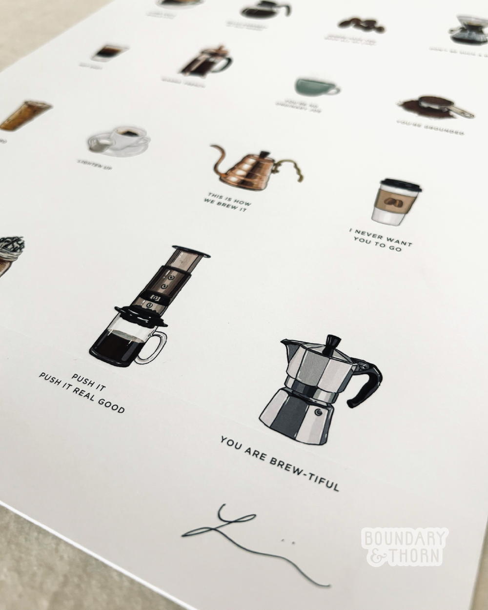 Coffee Lovers' Punnies — Boundary & Thorn